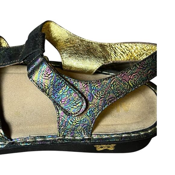 Alegria Kleo Abalone Rose Leather Metallic Sandals Women 11 Shoes Slip Resistant - Picture 8 of 9